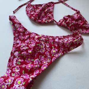 Floral Pink Women's Bikini Set